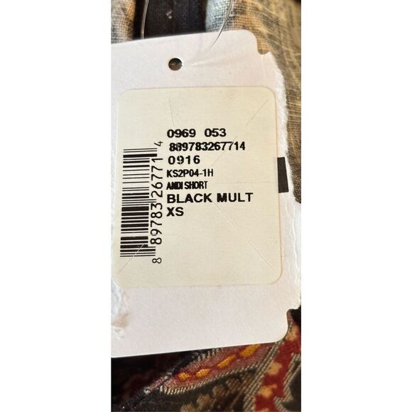 KOBI HALPERIN Andi Paisley Shorts in Black Multi NWT Size XS - Picture 9 of 10